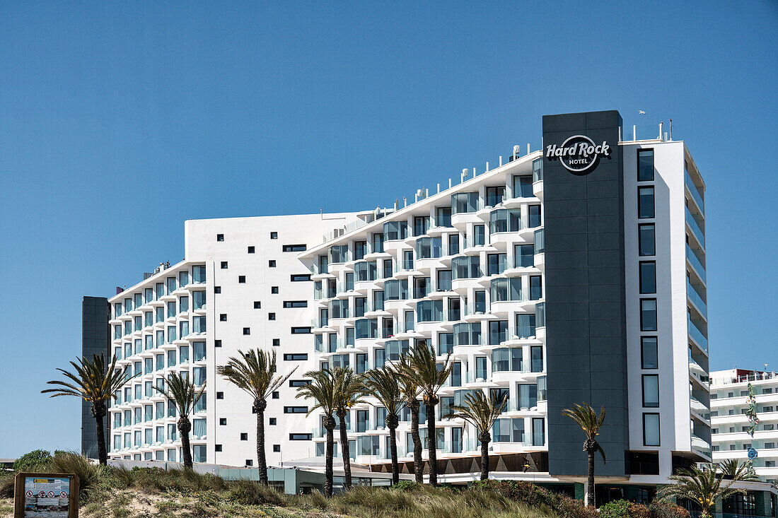 Hard Rock Hotel, Playa del Bossa, Eivissa, Ibiza, Balearen, Spanien, Europa