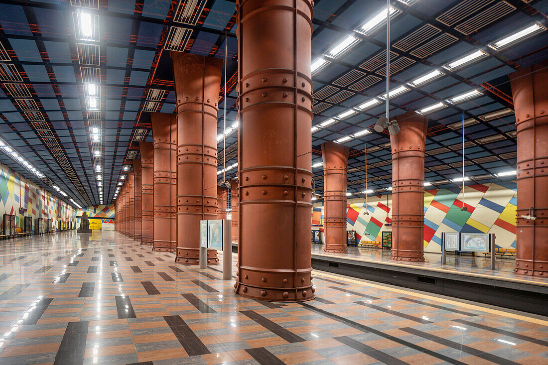 Olaias Metro Station,Lisbon, Lisboa, Portugal, Europe