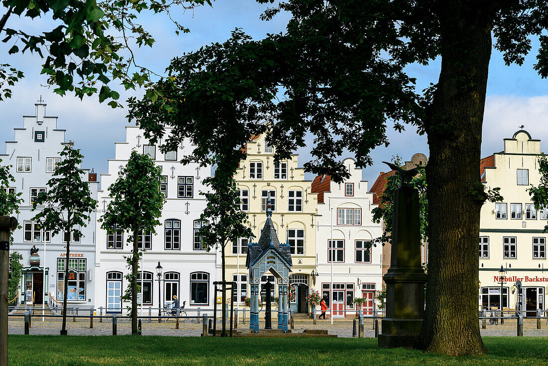 Am Marktplatz, Friedrichstadt, Nordfriesland, Nordseeküste, Schleswig Holstein, Deutschland, Europa