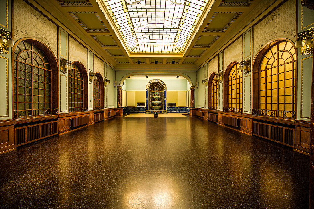 Hall in the König-Karls-Bad in Bad Wildbad, Baden-Württemberg, Germany