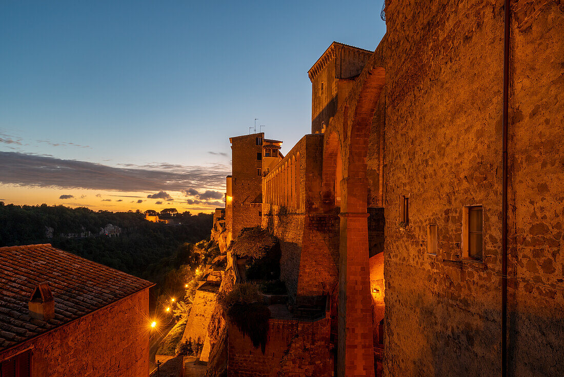 Evening mood in Pitigliano, Tuscany, Italy