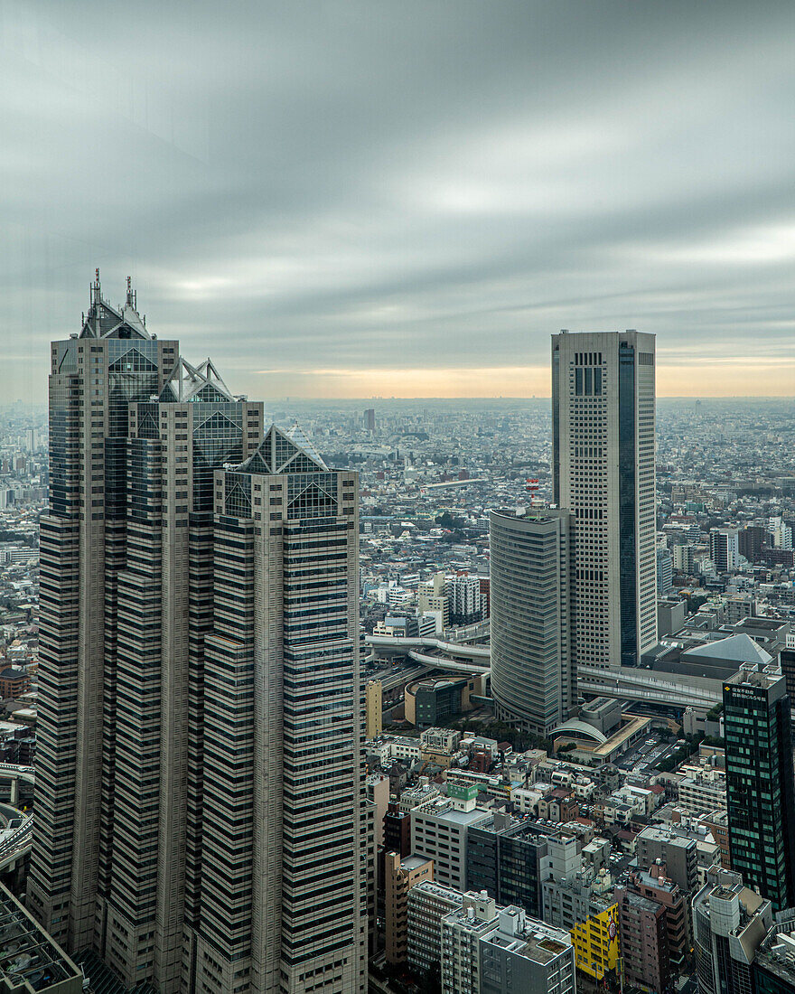 japan; tokyo; tokio; asia; metropolitan goverment building; skyscraper; view; cityscape; architecture;