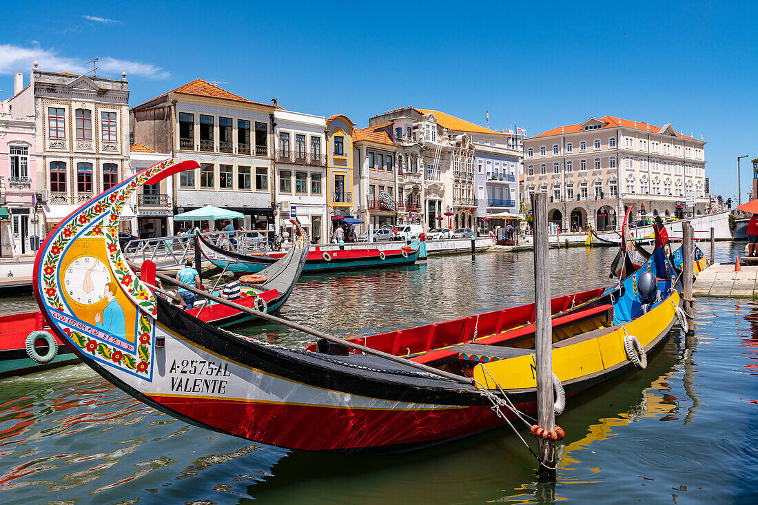 Aveiro on the Atlantic coast is criss-crossed by canals and is known as the Venice of Portugal