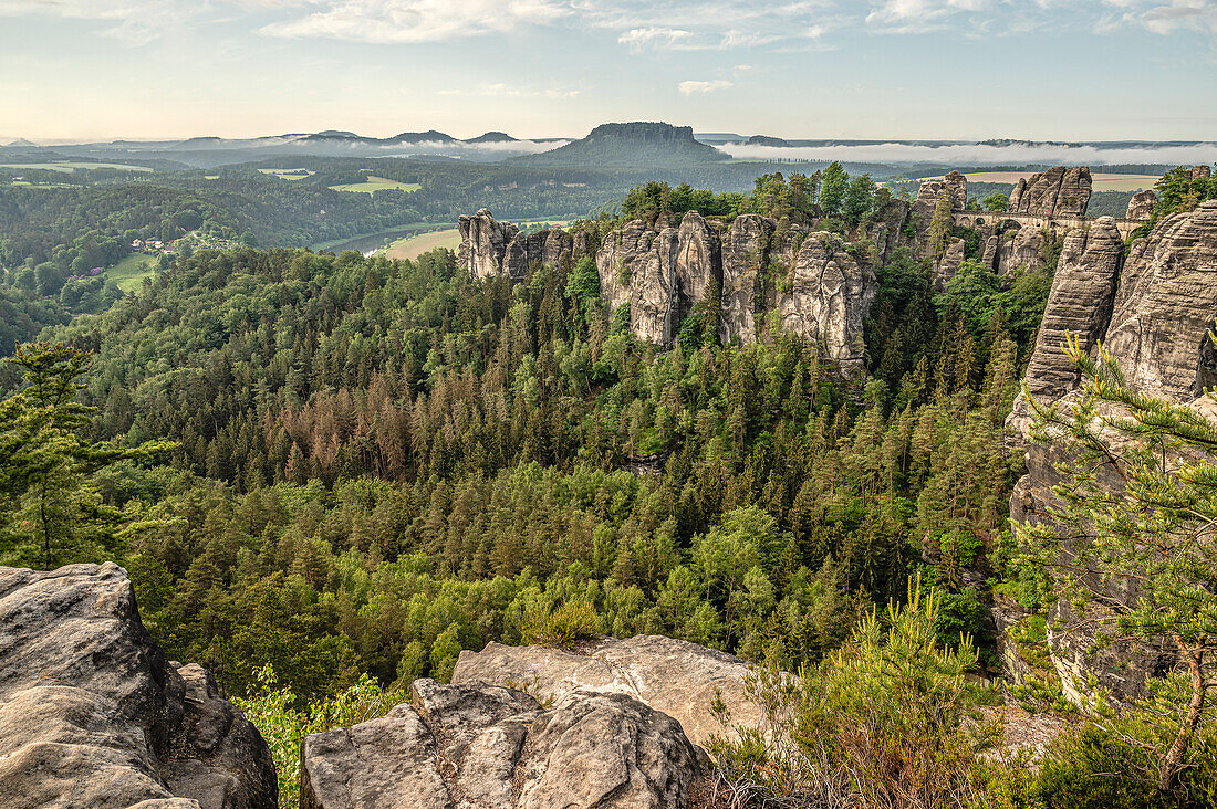 Little Goose South View of the Bastei Bridge, Saxony, Germany