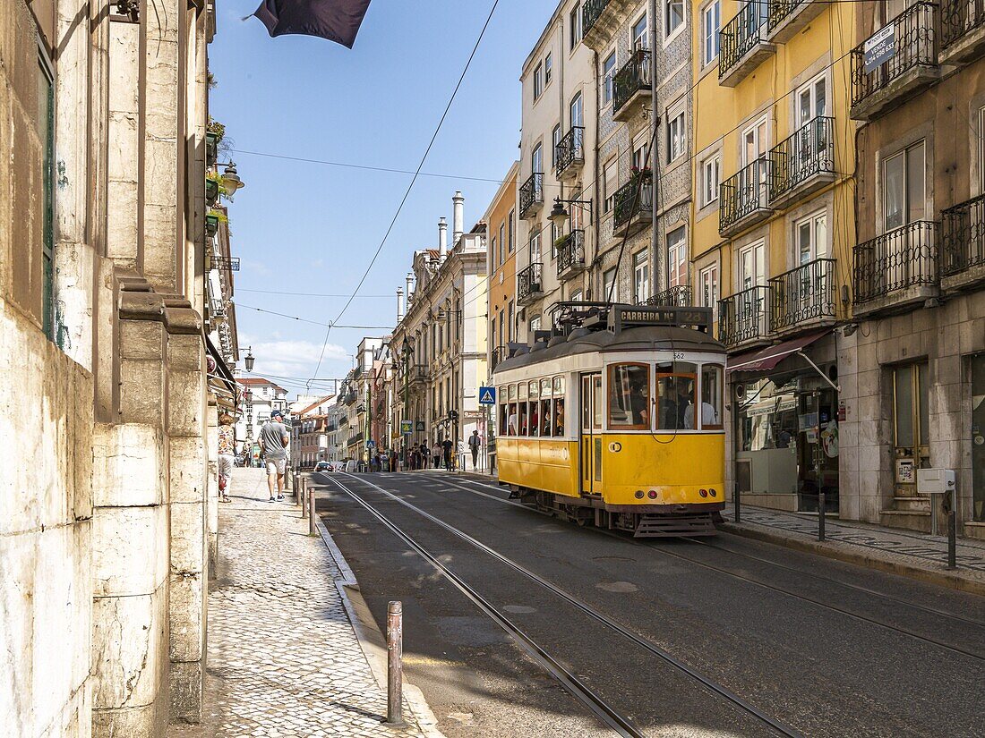 The Famous Tram 28 in Lisbon, Portugal