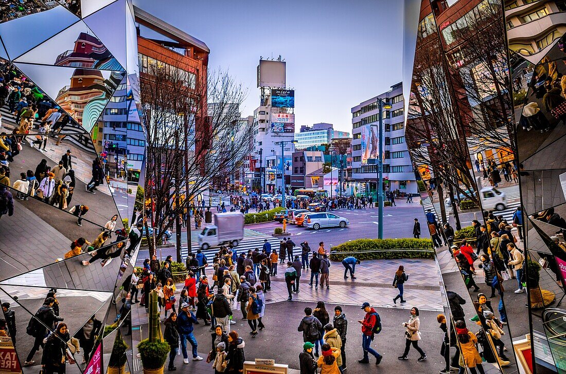 Japan,Tokyo City,Harajuku District,Shopping Mall entrance.