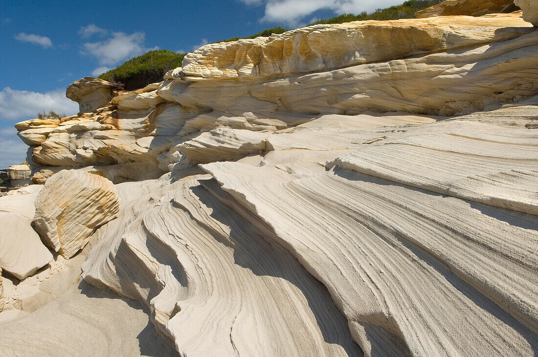 Sandsteinfelsen, Royal National Park, Sydney, NSW, Australien
