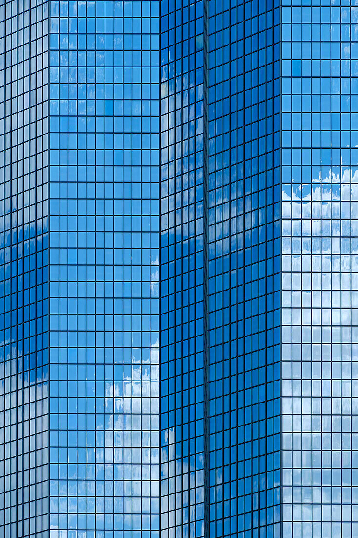 Reflection of sky in high rise skyscraper, Paris, France