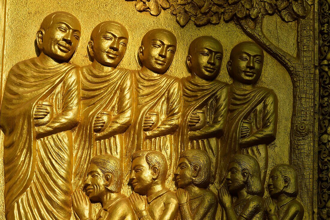 Detail der Skulptur in Phnom Penh, Kambodscha, Südostasien.