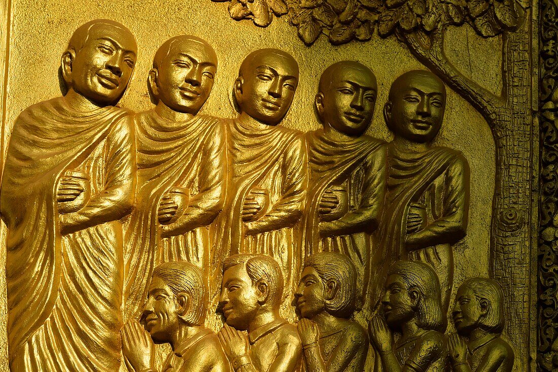 Detail of sculpture in Phnom Penh,Cambodia,South east Asia.