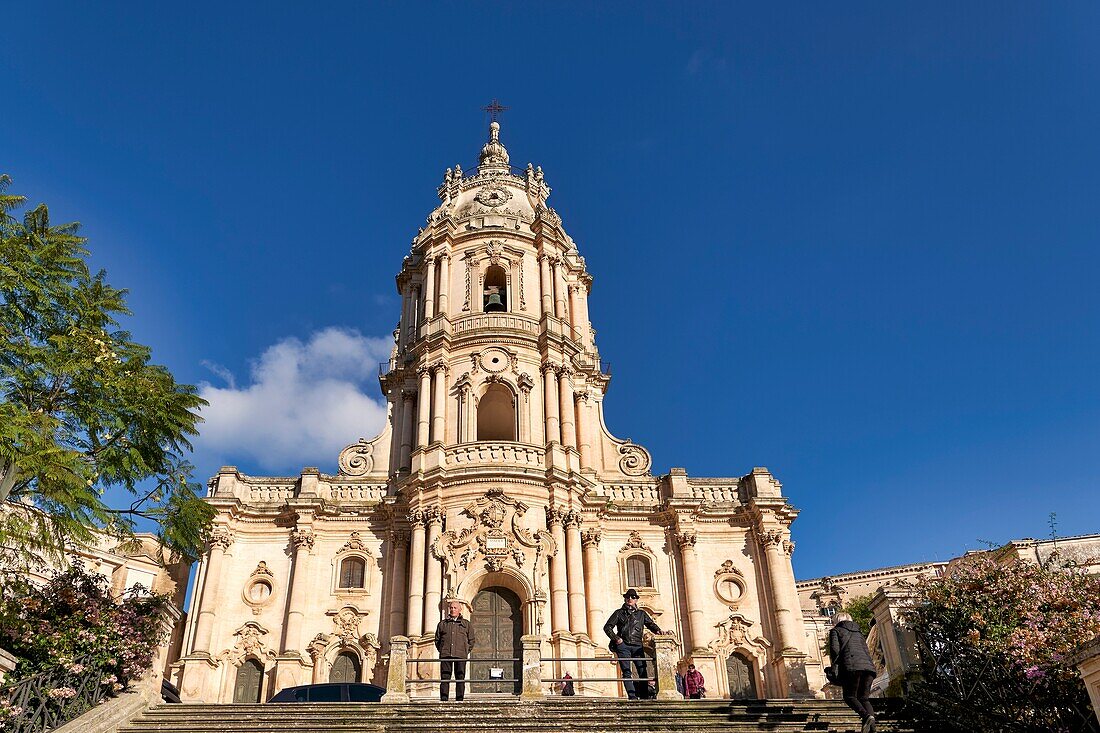 Duomo of San Giorgio Cathedral in Modica Sicily Italy.