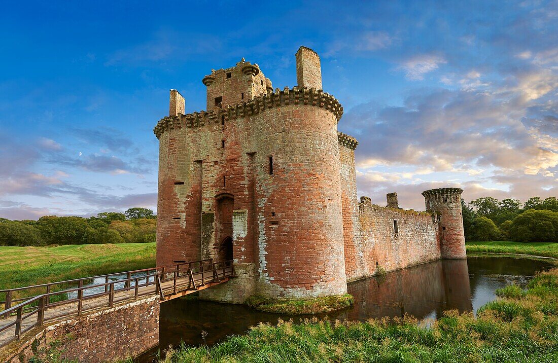 Exterior of Caerlaverock Castle,Dumfries Galloway,Scotland,.