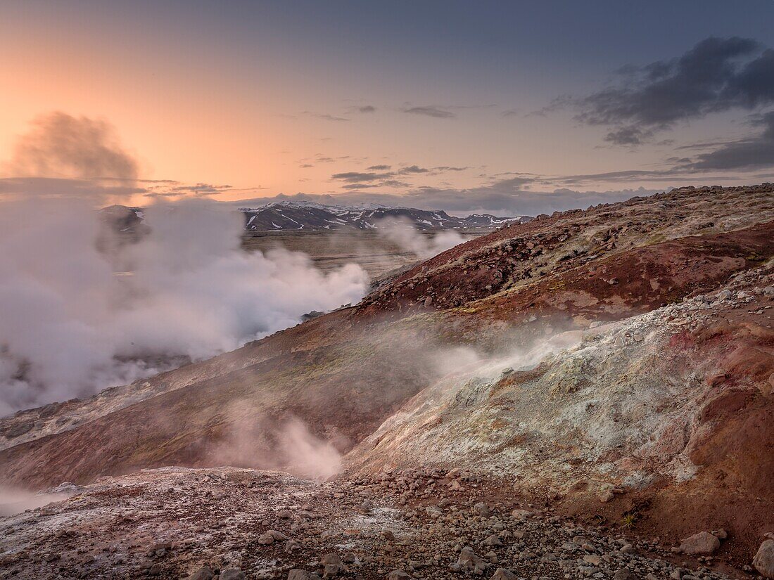 Geothermal area near The Hverahlidarvirkjun Power Plant,Hellisheidi,Iceland.