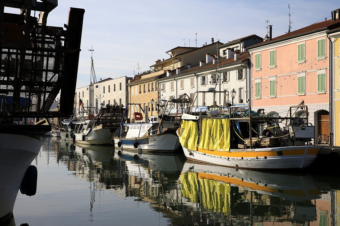 Hafenkanal Leonardesque, Cesenatico, Forli-Cesena, Emilia Romagna, Italien.
