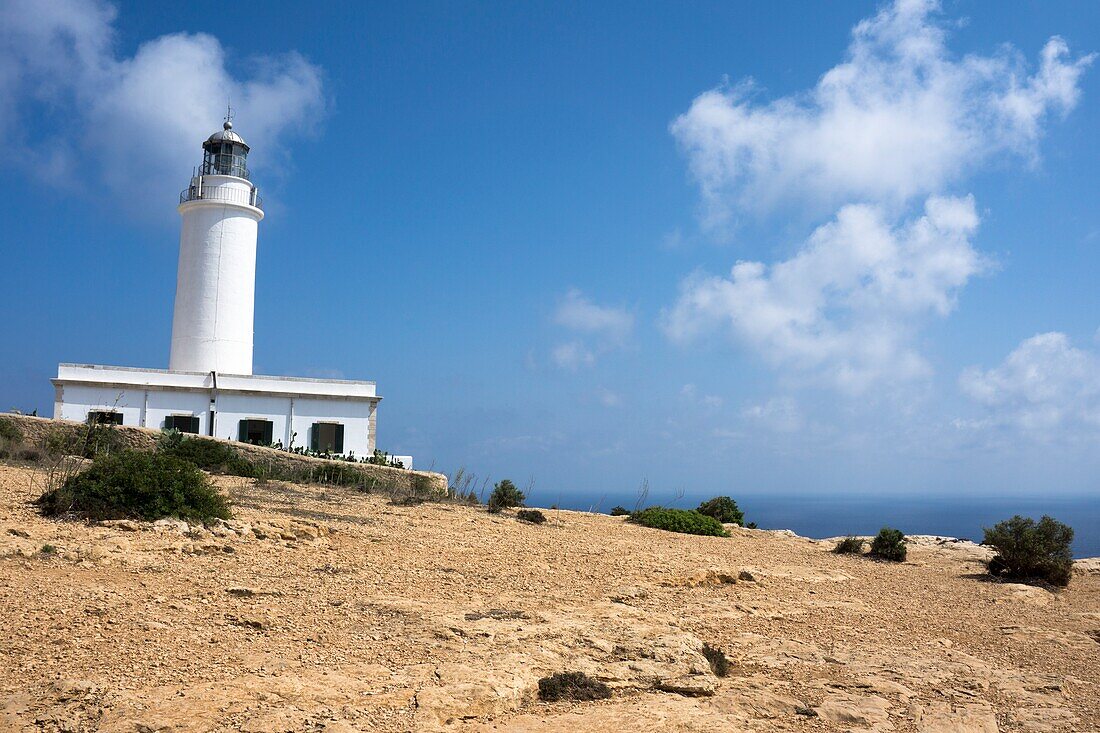 La Mola Leuchtturm auf der Insel Formentera Balearen Spanien.