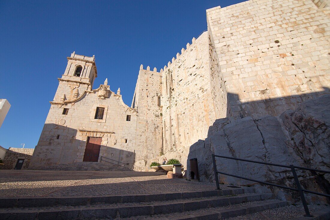 Päpste Luna Schloss im mittelalterlichen Dorf Peniscola in der spanischen Provinz Castellon.