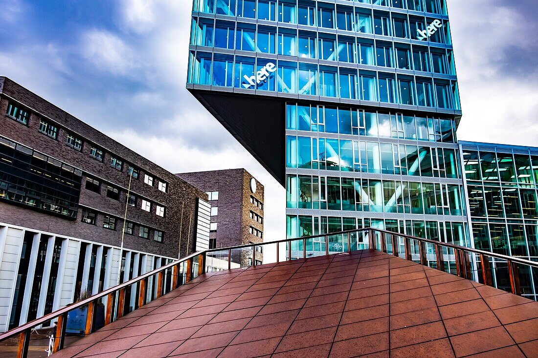 Modern architecture at the Kennedy Square in Eindhoven,The Netherlands,Europe.