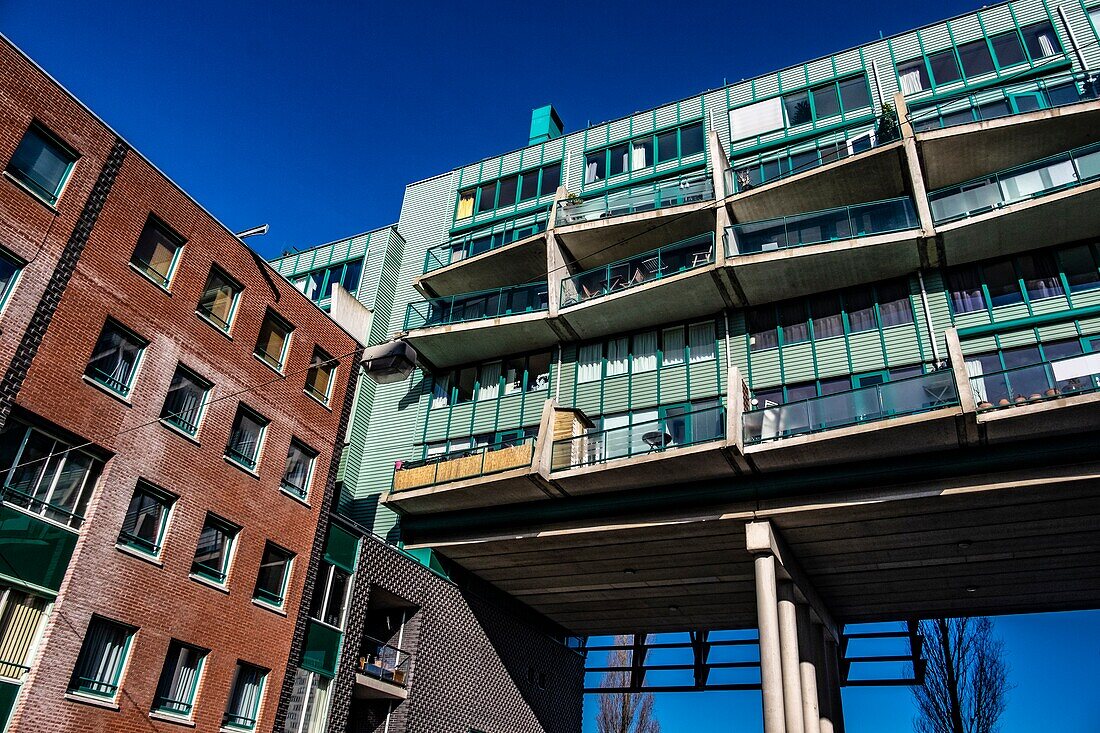 Moderne Architektur in Amsterdam-Ost, Niederlande, Europa.