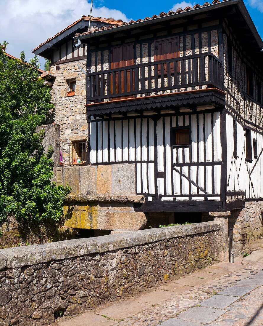 Arquitectura tradicional en La Alberca. Sierra de Francia. Salamanca. Castilla Leon. Espana.