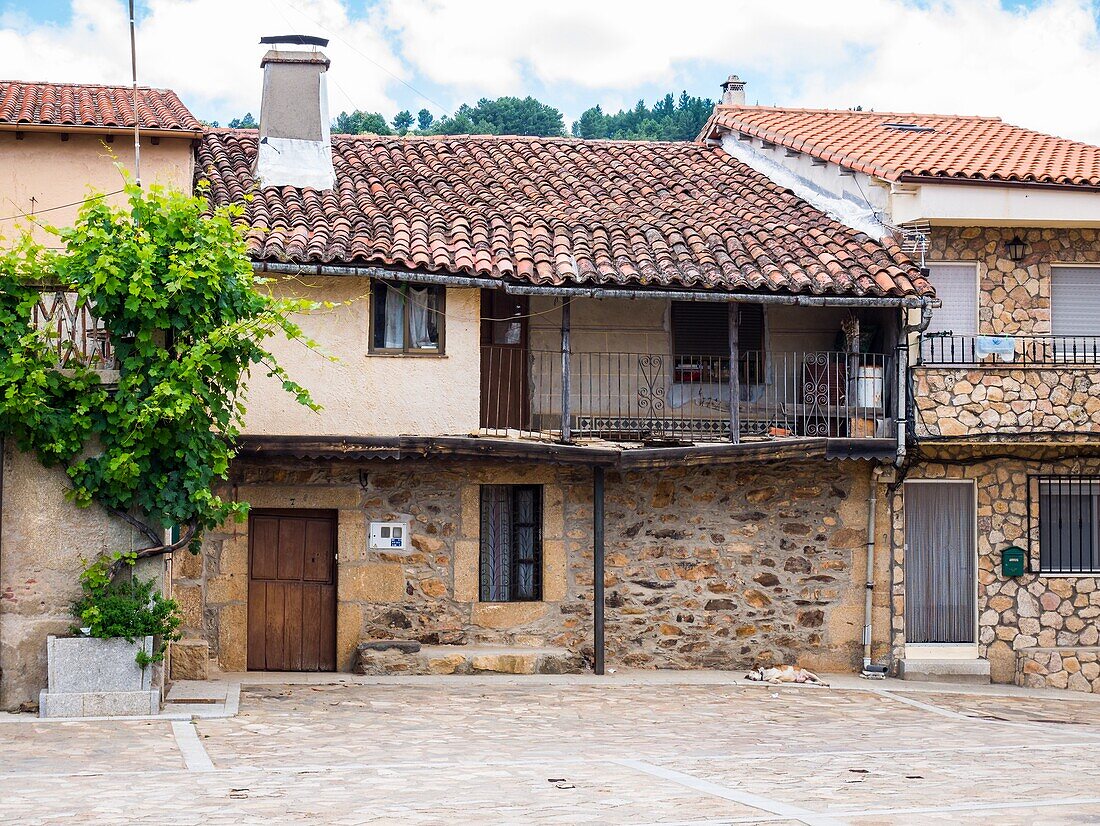 Arquitectura tradicional. Villanueva del Conde. Sierra de Francia. Salamanca. Castilla Leon. Espana.