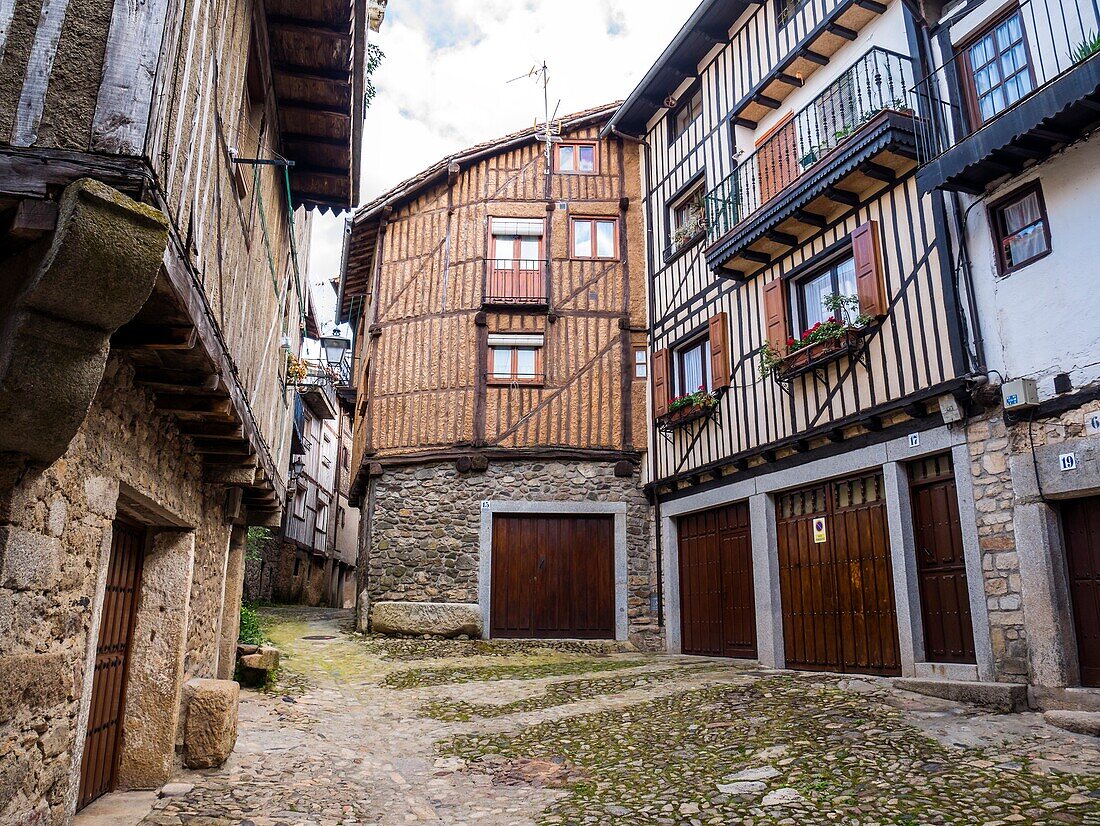 Traditionelle Architektur. La Alberka. Sierra de Francia. Salamanca. Kastilien Leon. Spanien.