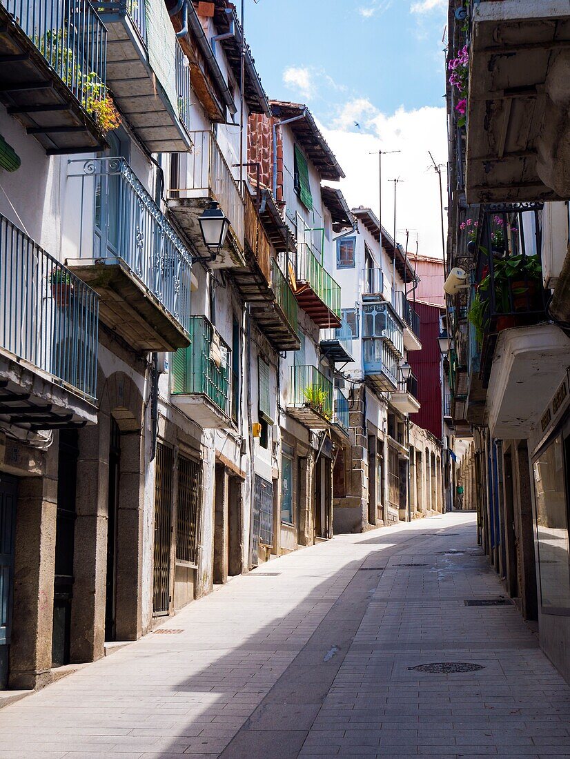 Calle Tipica. Bejar. Salamanca. Kastilien Leon. Spanien.