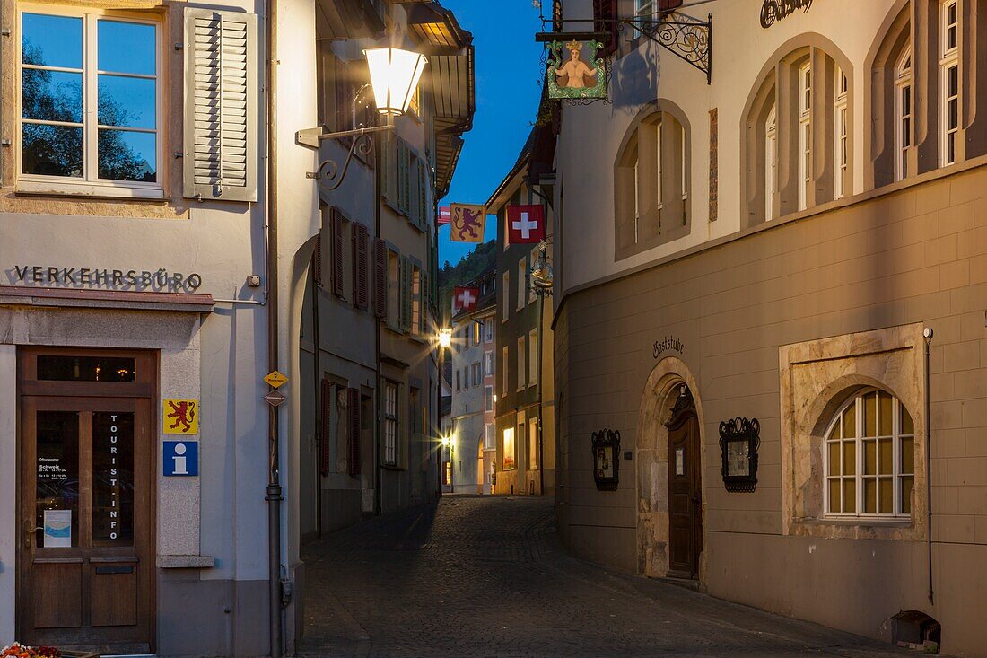 Evening in Laufenburg,canton Aargau,Switzerland.