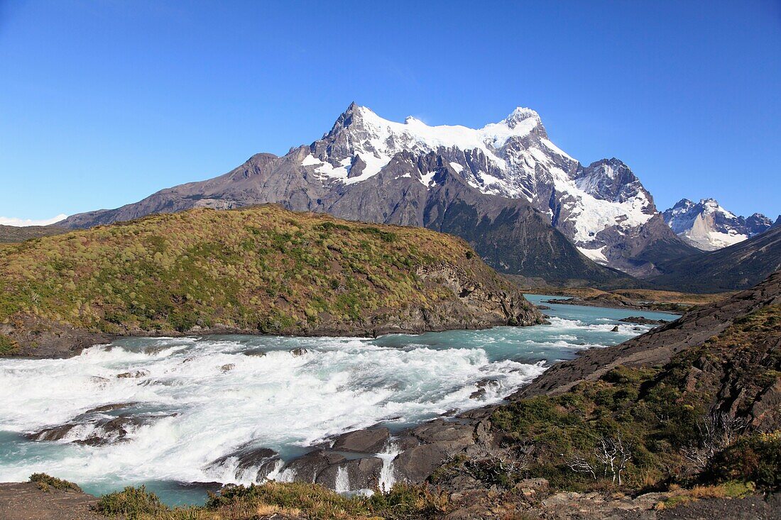 Chile,Magallanes,Torres del Paine,national park,Salto Grande,Paine Grande,.