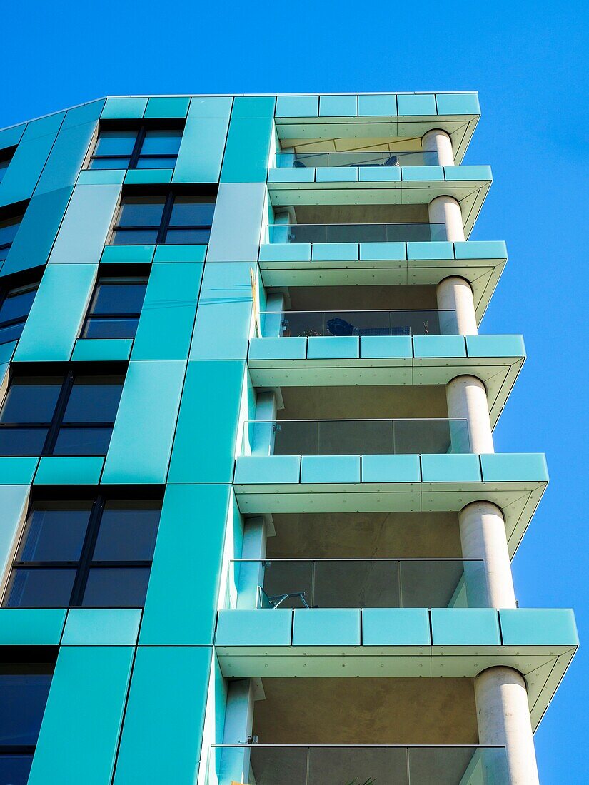 Modern apartment buildings in Enderby Wharf Greenwich - South East London,England.