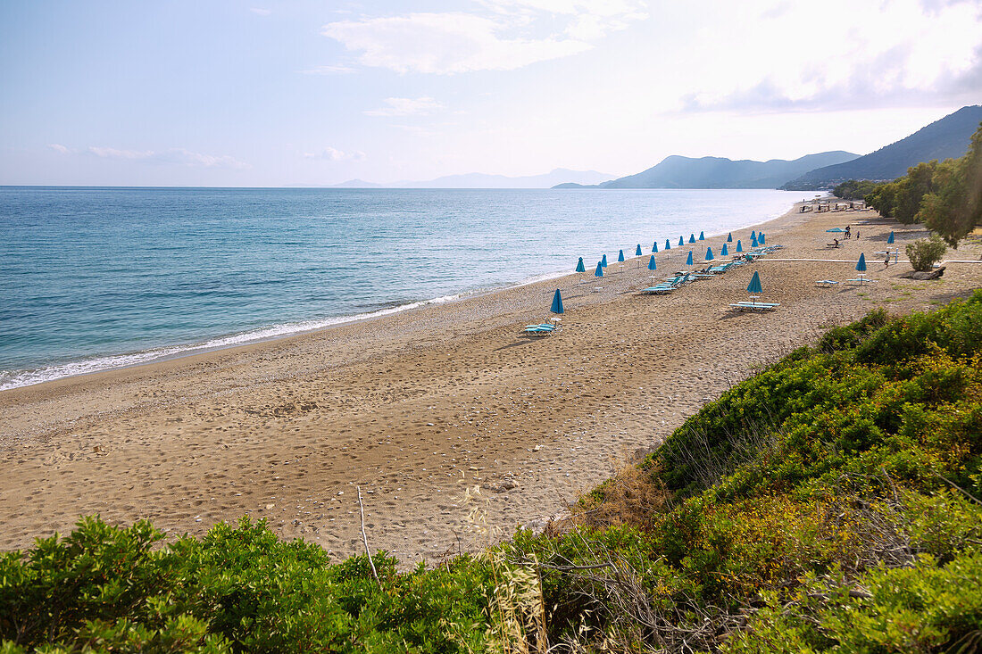 Votsalakia Beach at Kampos on the west coast of the island of Samos in Greece