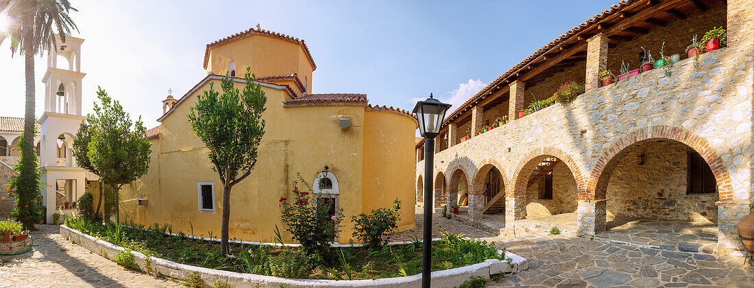 Monastery of Moni Agia Zoni, in the east of the island of Samos in Greece