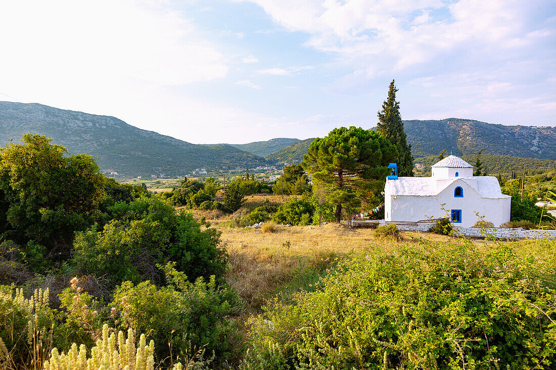 Church of Agia Triada at the monastery of Moni Agia Zoni in the east of the island of Samos in Greece