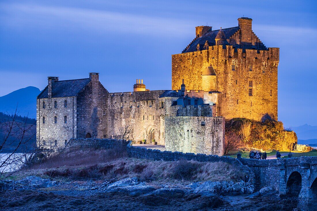 Eilean Donan Castle, 13. Jahrhundert, Kyle of Lochalsh, Highlands, Schottland, Vereinigtes Königreich.