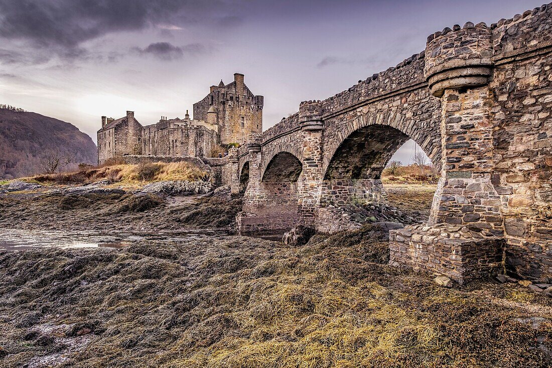 Eilean Donan Castle, 13. Jahrhundert, Kyle of Lochalsh, Highlands, Schottland, Vereinigtes Königreich.