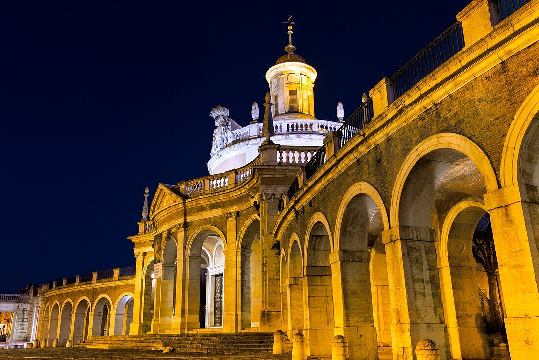 Kirche St. Antonio in Aranjuez bei Nacht. Madrid. Spanien. Europa.