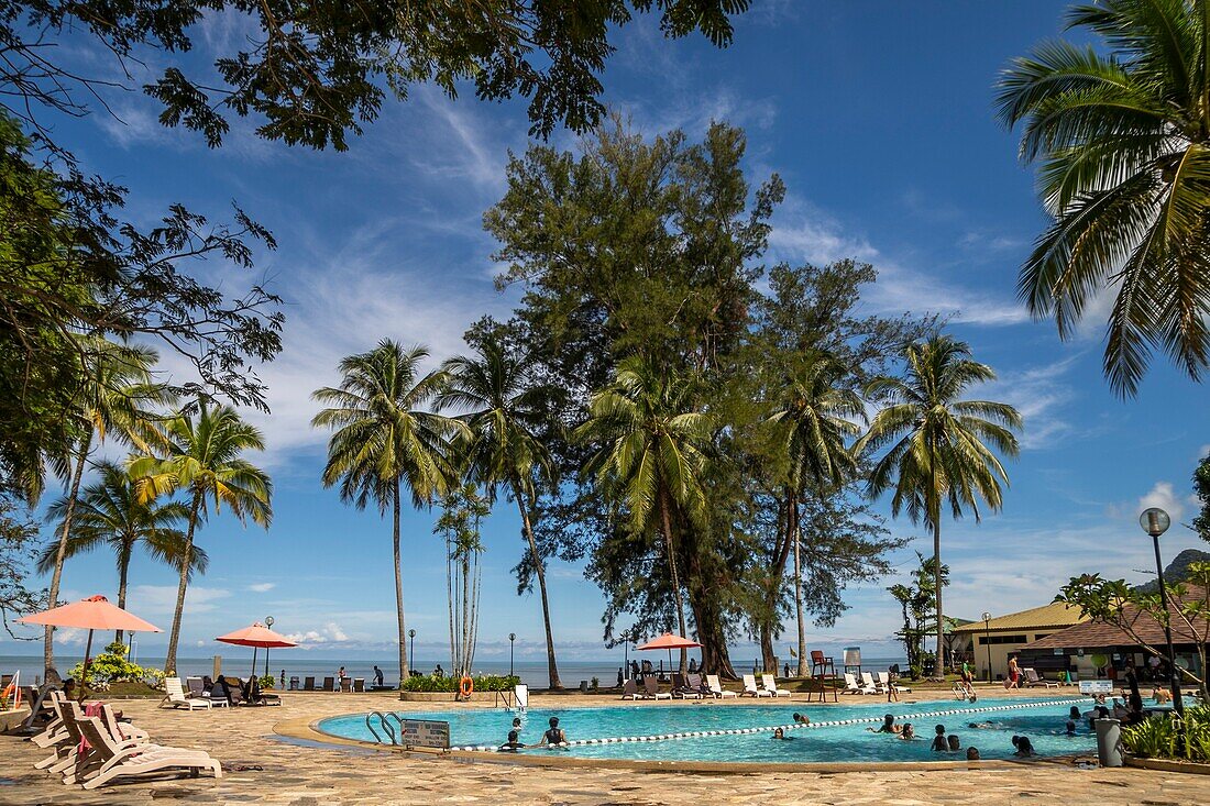 Damai Beach Resort swimming pool,Damai,Sarawak,Malaysia