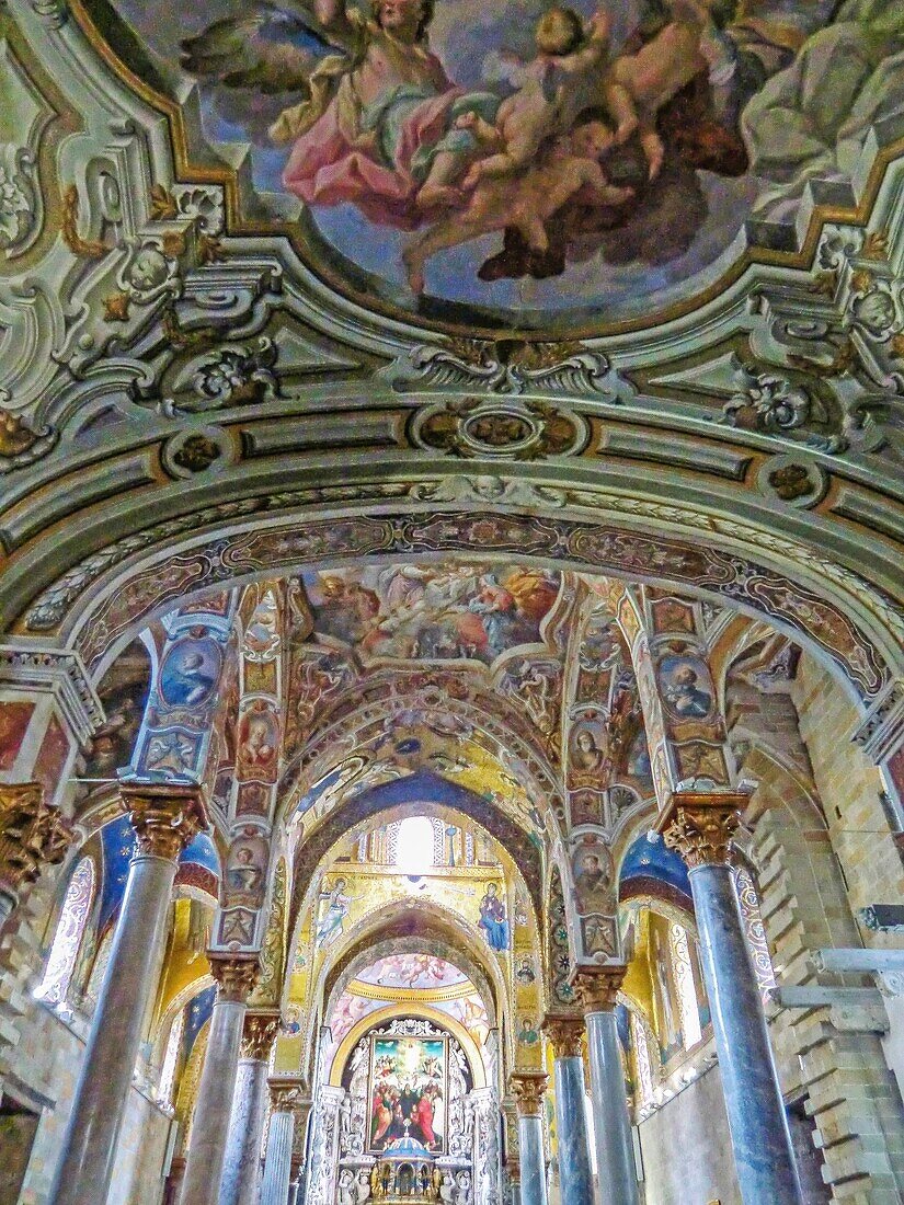 Church Santa Maria dell'Ammiraglio detta la Martorana,Italy,Sicily,Palermo.