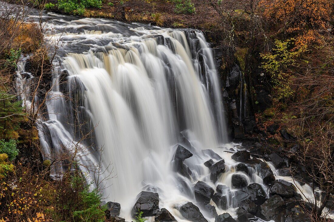 Aros Park Wasserfall auf der Isle of Mull.