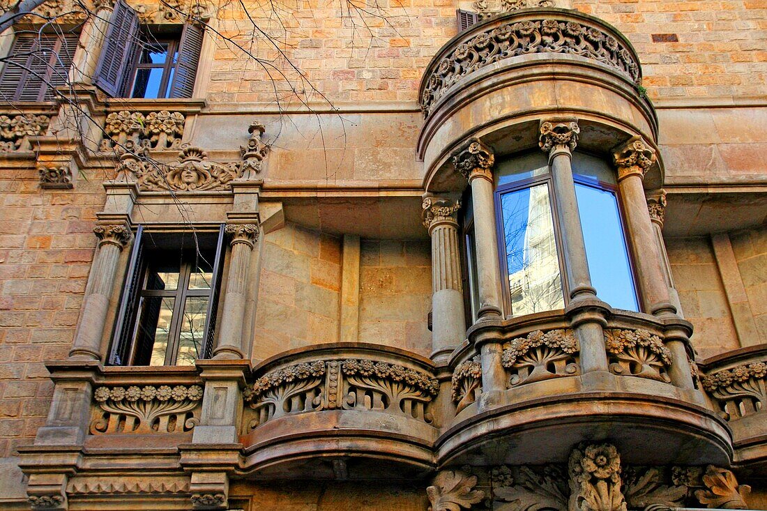 Casa Francesc Carreras, 1902, katalanische Moderne, Architekt Antoni Millas i Figuerola, Barcelona, Katalonien, Spanien