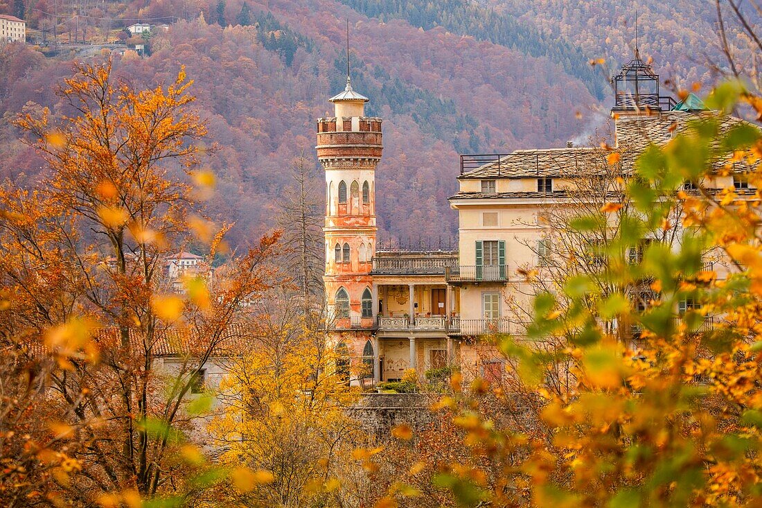 Burg von Roreto, Val di Cervo, Biella, Piemont, Italien, Europa
