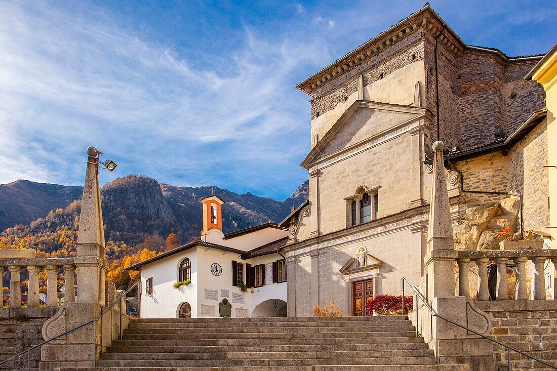 Sanctuary of San Giovanni d'Andorno, Val di Cervo, Piedmont, Italy, Europe