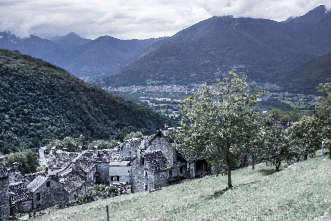 Weiler Naviledo, Montecrestese, Val d'Ossola, VCO (Verbano-Cusio-Ossola), Piemont, Italien, Europa