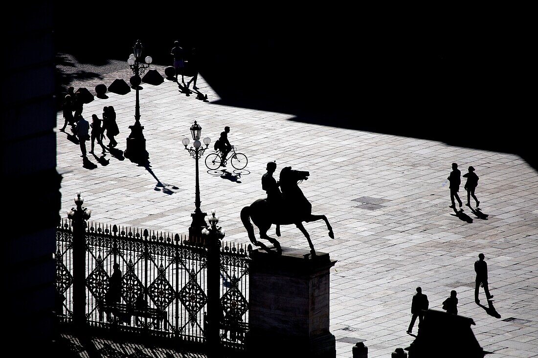 View from the Bell Tower of the Cathedral, on the Piazza Castello,Turin, Piedmont, Italy, Europe