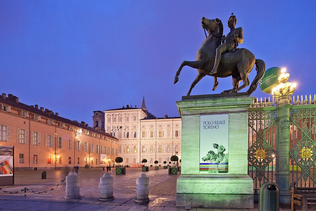 Piazza Castello, Turin, Piedmont, Italy, Europe