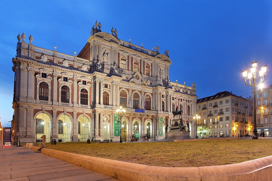 Palazzo Carignano, Turin, Piemont, Italien, Europa