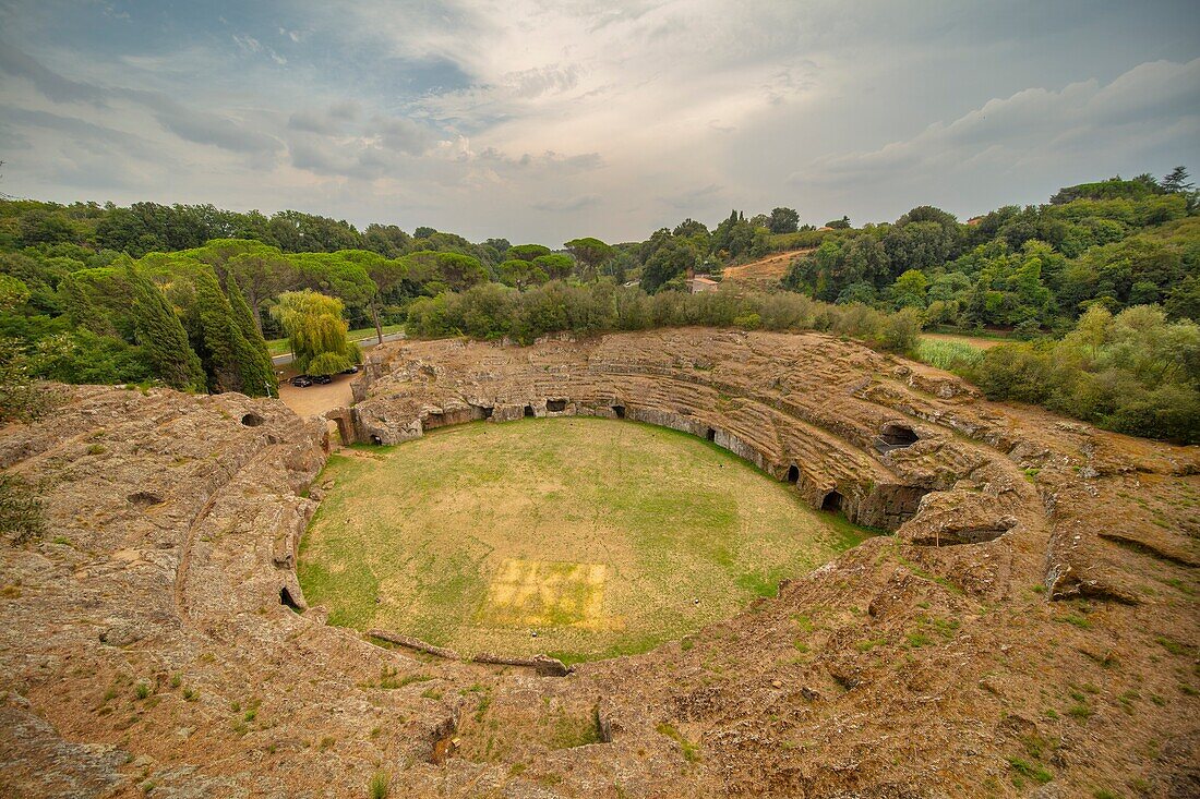 Roman Amphitheater, Sutri, Lazio, Italy, Europe