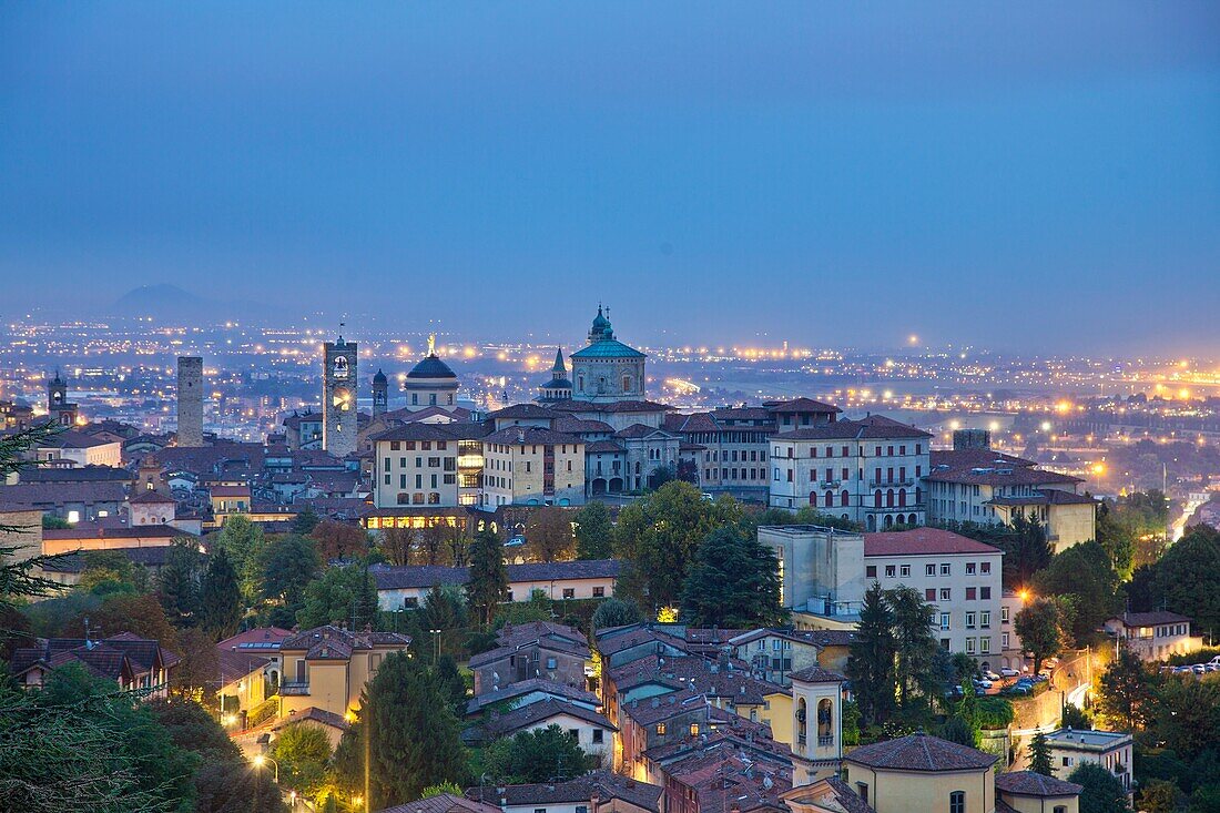 Ansicht Colle San Vigilio, Bergamo, Lombardei (Lombardei), Italien, Europa