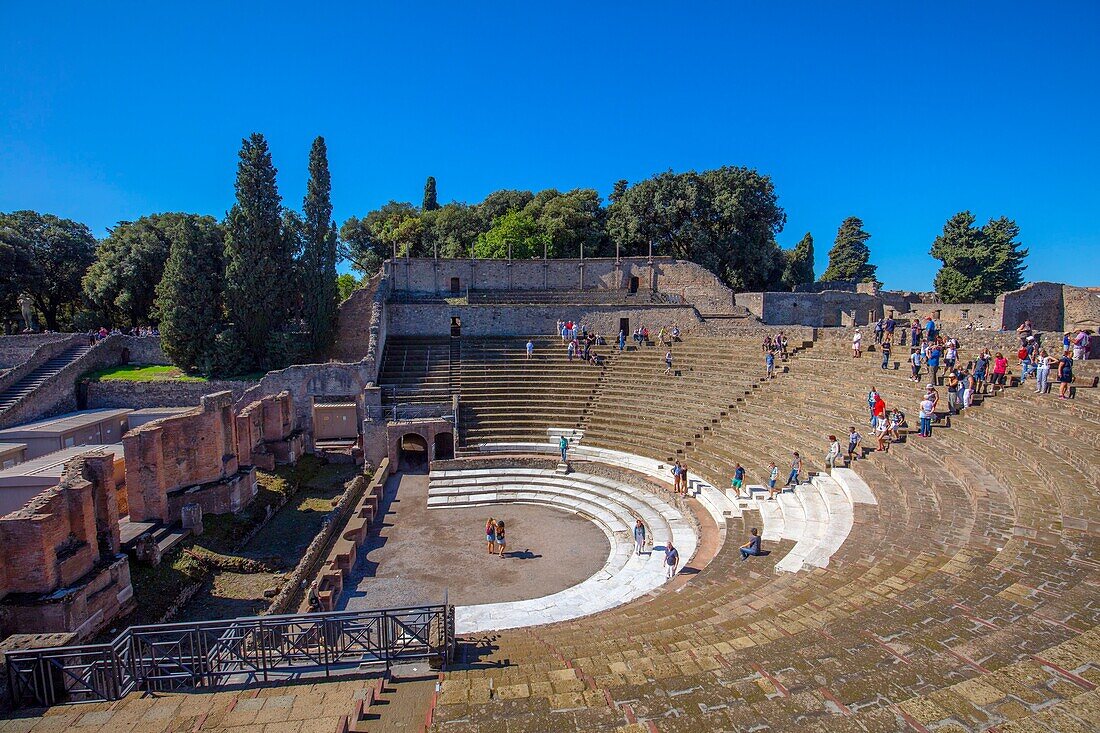Pompeii amphitheater, Pompeii, UNESCO World Heritage Site, Napoli, Campania, Italy, Europe