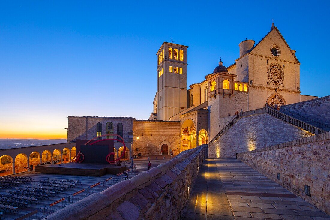 Basilica of San Francesco, UNESCO World Heritage Site, Assisi, Perugia, Umbria, Italy, Europe