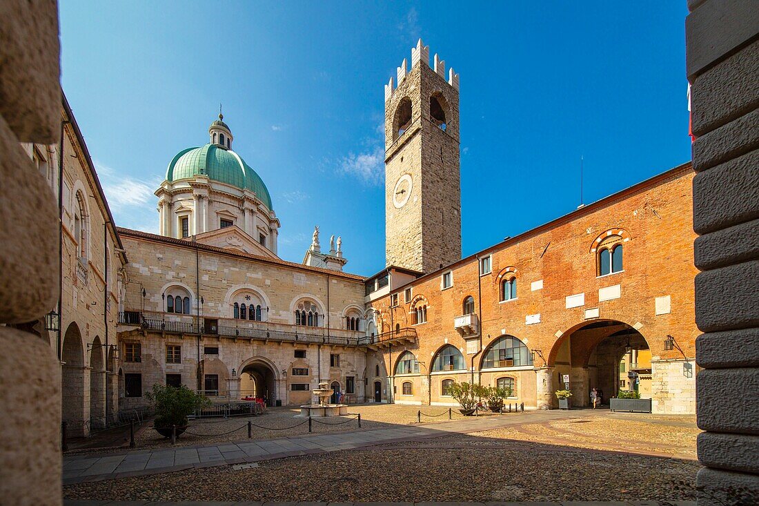 Broletto Palace, Brescia, Lombardei (Lombardei), Italien, Europa